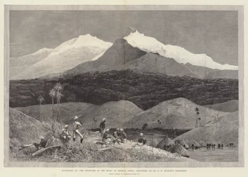 Ruwenzori, eller Månens bjerge, i Centralafrika, opdaget af H. M. Stanleys ekspedition